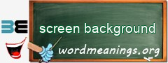 WordMeaning blackboard for screen background